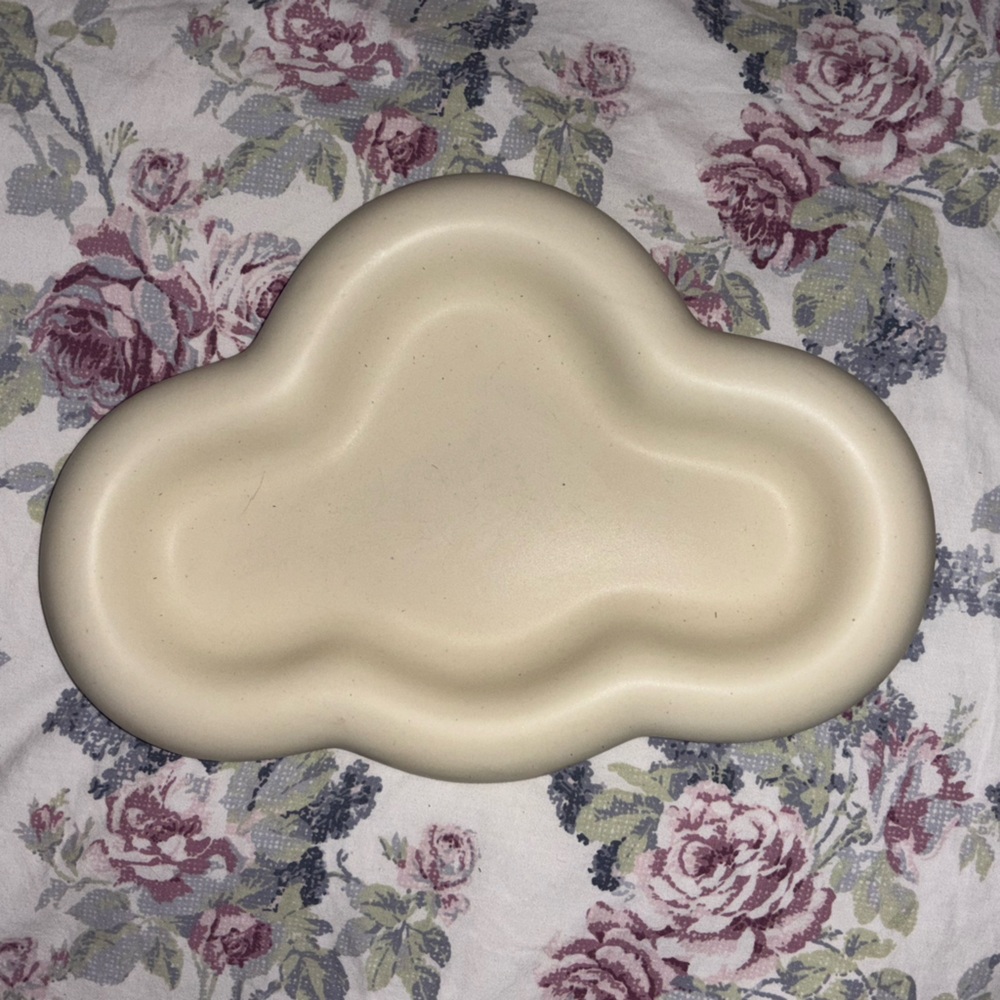 Cream Decorative Trinket Jewelry Holder Tray
